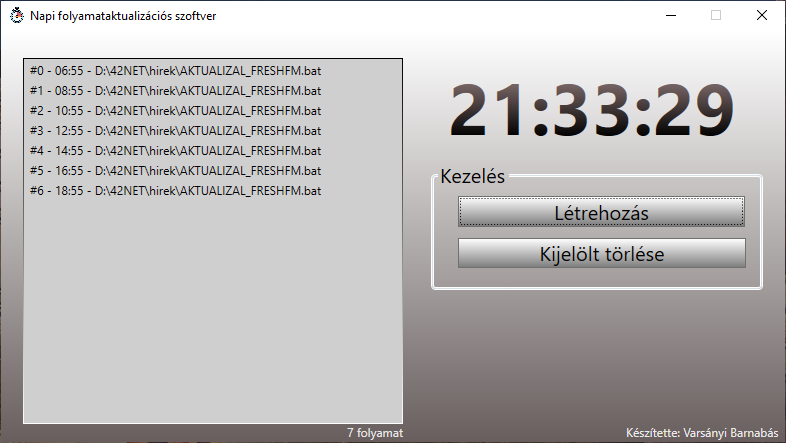 Fresh FM - aktualizációs szoftver