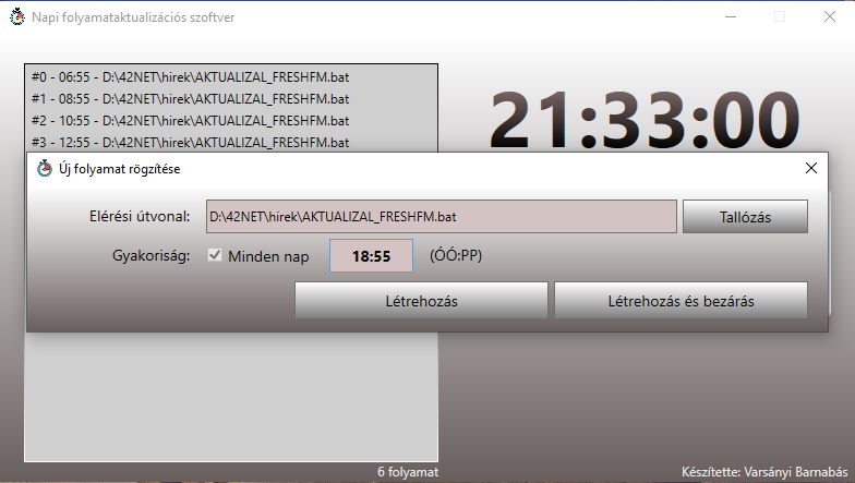 Fresh FM - aktualizációs szoftver